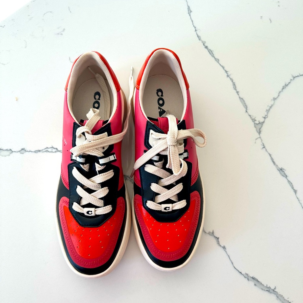 Coach - All Leather multicolored court sneakers